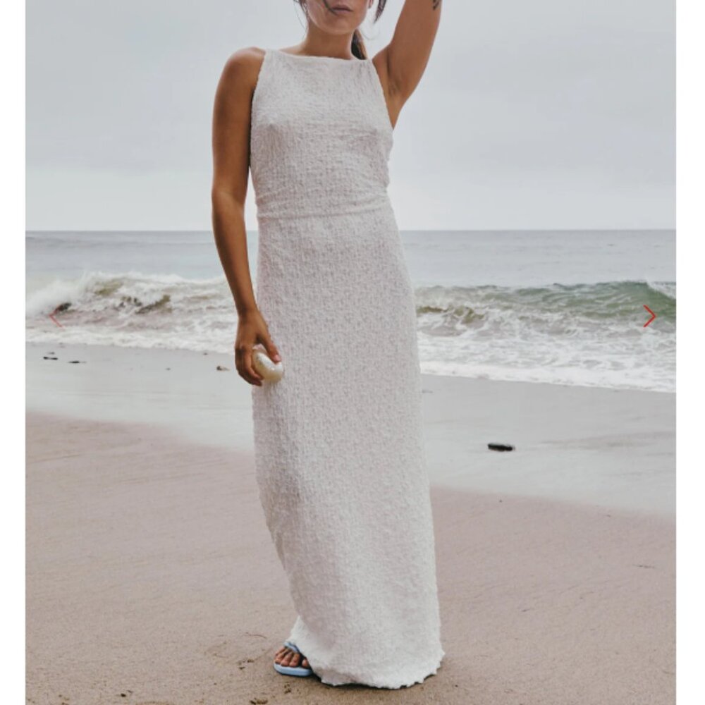 Maya Dress Lisa Says Gah - white - crinkle fabric